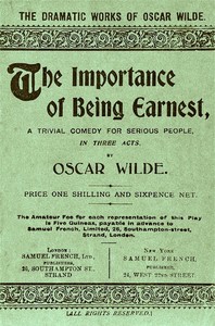 The Importance of Being Earnest — cover