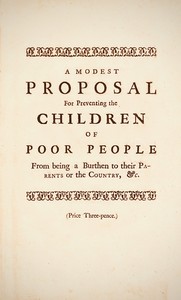 A Modest Proposal — cover